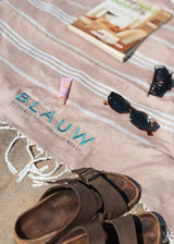 Blauw organic cotton beach towel
