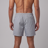 Back view of Grey men’s swim trunks