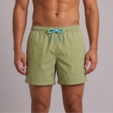 Sage Green men’s swim trunks with tailored 5-inch fit