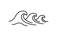 outline ocean wave icon